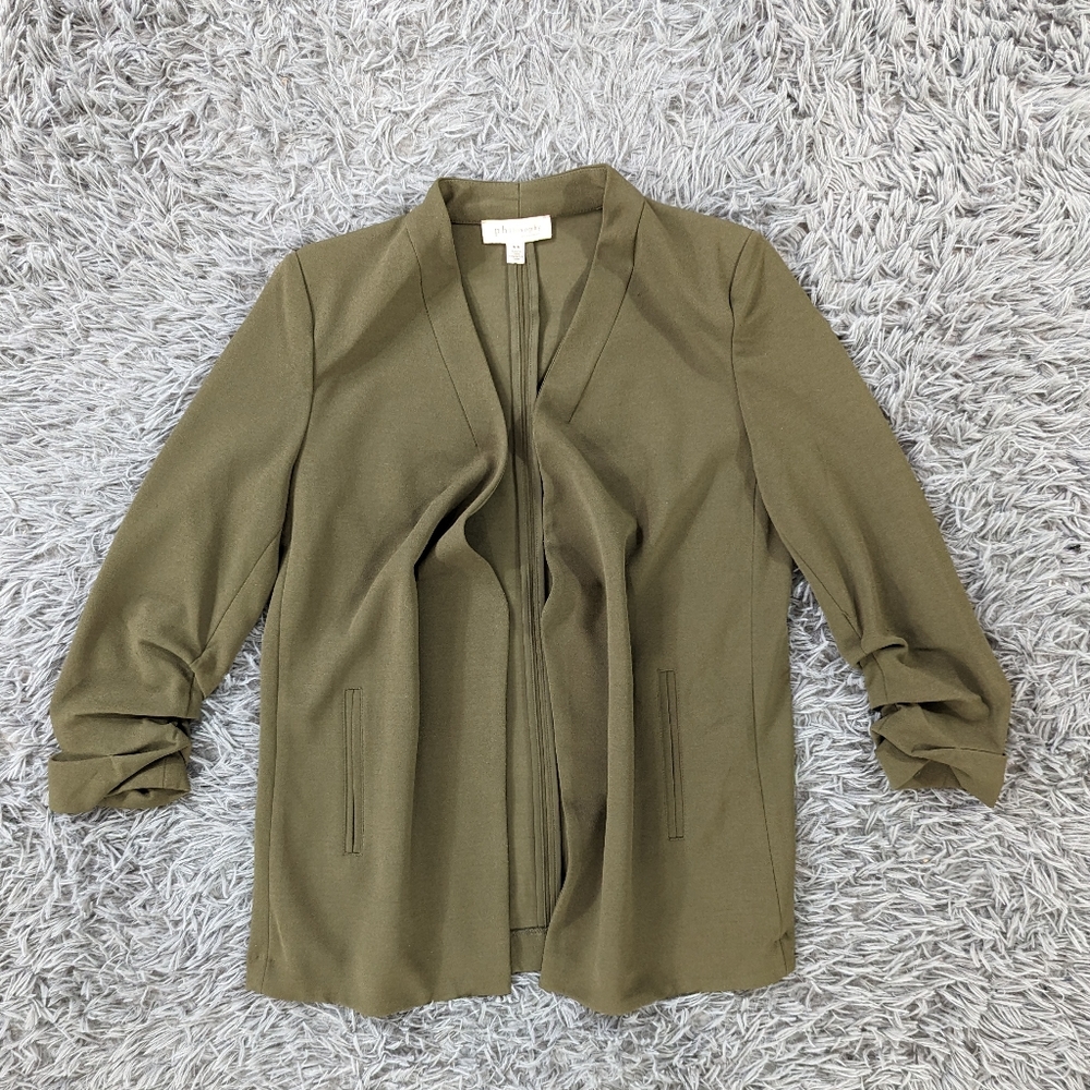 Philosophy Blazer Women's Medium Green Stretch